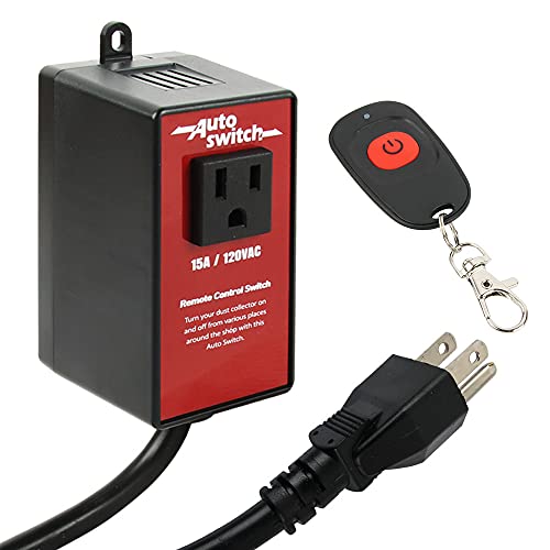 O'SKOOL 120V Wireless Remote Control for Dust Collector Starter Outlet Switch (Battery Included)