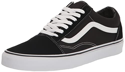Vans Unisex Old Skool Classic Suede/Canvas' Zapatillas, Black/White, 10.5 US Men