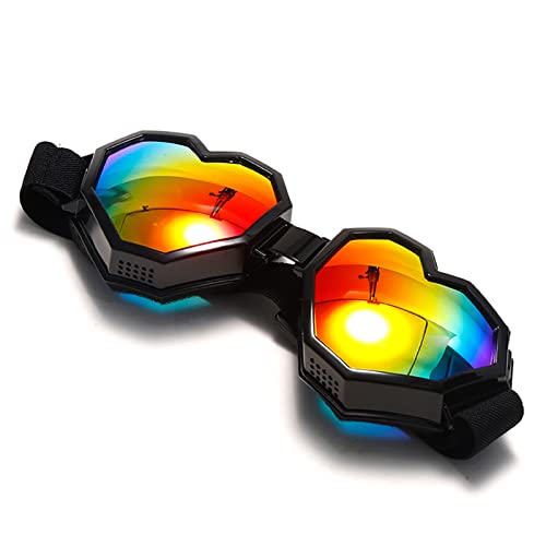 GUVIVI Heart Shaped Sunglasses Fashion Ski Goggles Oversized Love Glasses for Women Men with Gradient Lens Fun Eyewear
