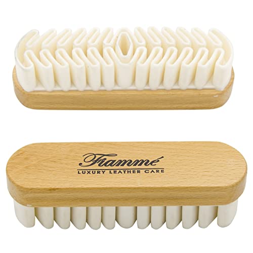Suede Brush- Crepe Suede Shoe Brush for Cleaning Suede & Nubuck on Boots, Shoes, & Jackets- Fiamme Luxury Leather Care