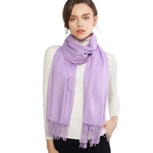 RIIQIICHY Scarfs for Women Winter Lavender Pashmina Shawls and Wraps for Evening Dresses Warm Large Scarves Wedding Shawl