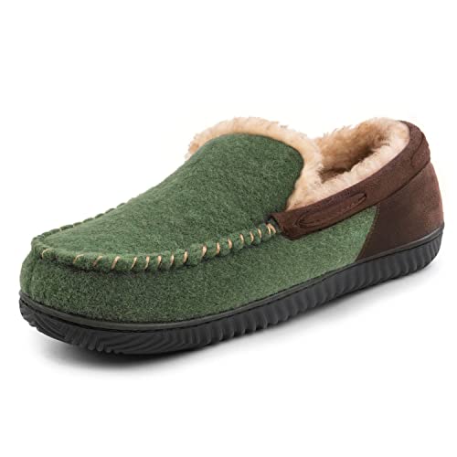 RockDove Men's Hearthfire Memory Foam Moc Slipper, Size 13 US Men, Emerald