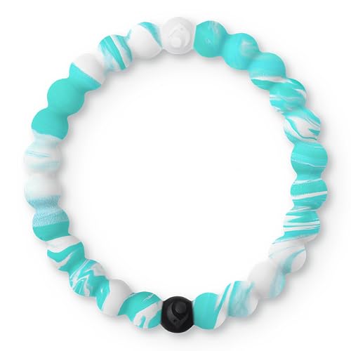 Lokai Silicone Beaded Bracelet for Women & Men, Ocean Tide - Medium, 6.5 Inch Circumference, Silicone Jewelry Fashion Bracelet Slides-On for Comfortable Fit, Stretch Bead Flexible Bracelet