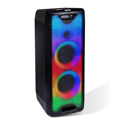 Gemini GLS-550 Portable Party Speaker - High-Power 800W with Bass Boost, LED Lighting Effects, Hi-Fi Bluetooth Streaming with TWS Pairing, Long-Lasting Battery, Includes Microphone and Remote