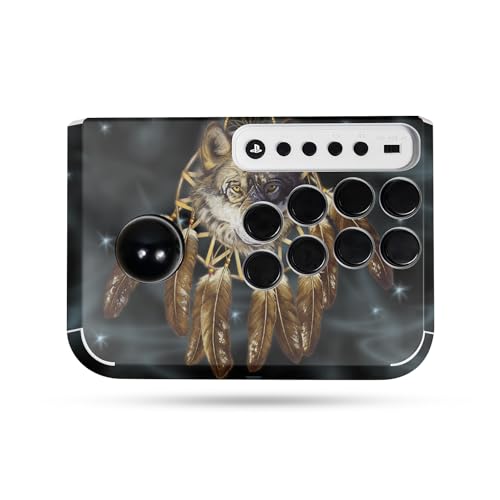 Gaming Skin Compatible with Hori Fighting Stick Mini (PS5, PS4, PC) - Wolf Dreams - Premium 3M Vinyl Protective Wrap Decal Cover - Easy to Apply | Crafted in The USA by MightySkins