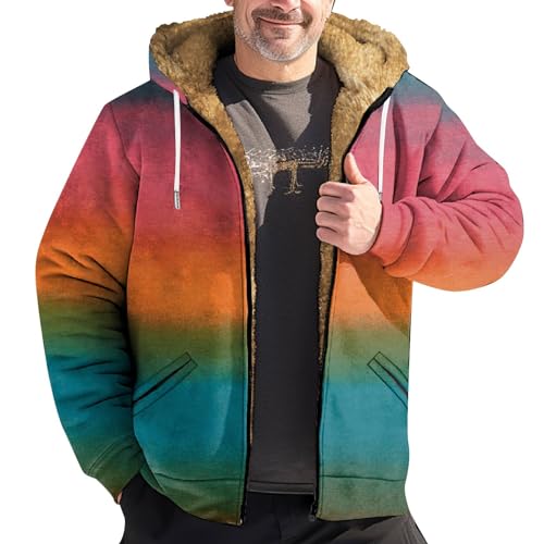 Orange Sweater Work Shirts for Men Oversized Hoodie Mens Pea Coat Mens Jacket Winter Gel Top Coat Ropa Para Men's Varsity Jackets Sherpa Lined Hoodie Winter Coat（2-Gray,XX-Large）