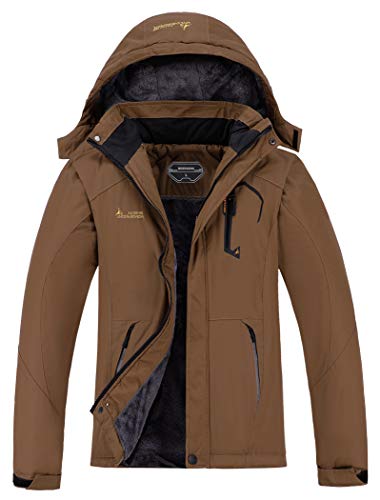 MOERDENG Men's Waterproof Ski Jacket Warm Winter Snow Coat Mountain Windbreaker Hooded Raincoat