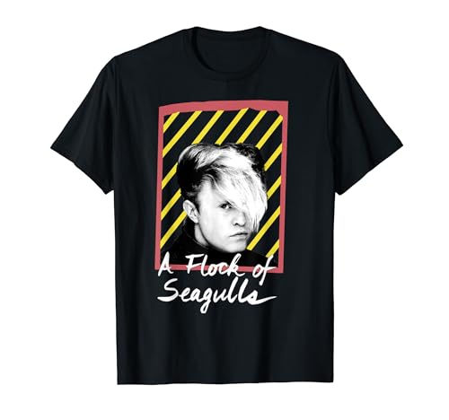 A Flock Of Seagulls - 80s Stripes T-Shirt