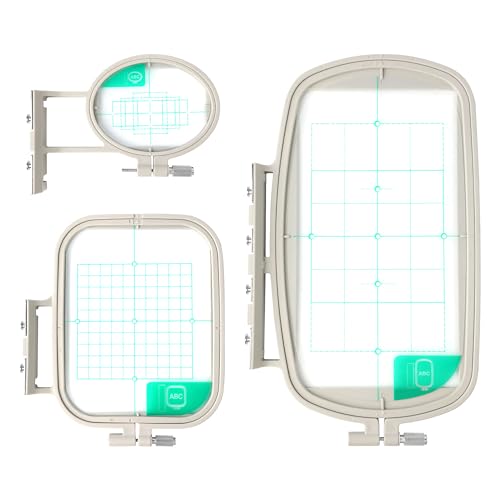 MagnaHoop Embroidery Hoops for Brother SE600 PE550D SE700 PE535 SE400 PE525 PE540D PE500 SE625 SE425 Innovis Babylock Brother Embroidery Machine Hoop (3in1 Set)