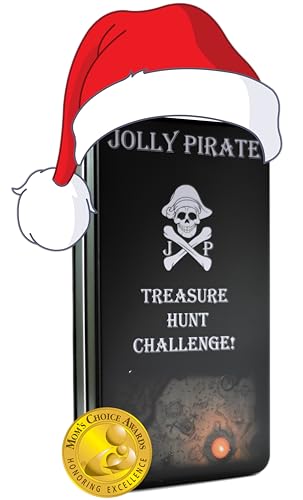 Jolly Pirate Scavenger Hunt Game for Kids - Indoor Outdoor Educational Scavenger & Treasure Hunt Kit with Creative, Mental & Physical Challenges to Complete. Easy Pirate Party Planning Kit. Ages 6 +