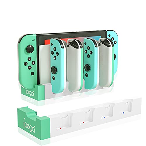 Switch Joy Con Charger, Switch Controller Charger with LED Indicator - Switch Animal Crossing Accessories