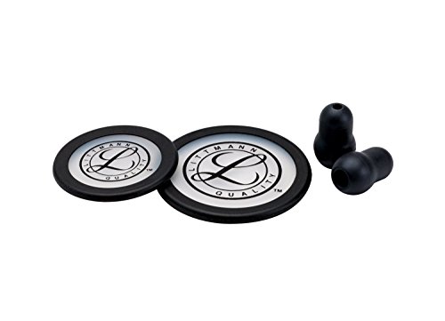 3M Littmann Stethoscope Spare Parts Kit Classic III, Cardiology IV and CORE, 40016, Black