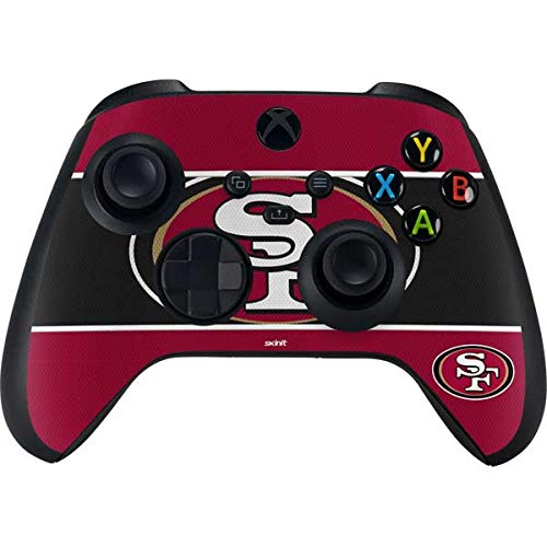 Skinit Decal Gaming Skin Compatible with Xbox Series X Controller - Officially Licensed NFL San Francisco 49ers Zone Block Design
