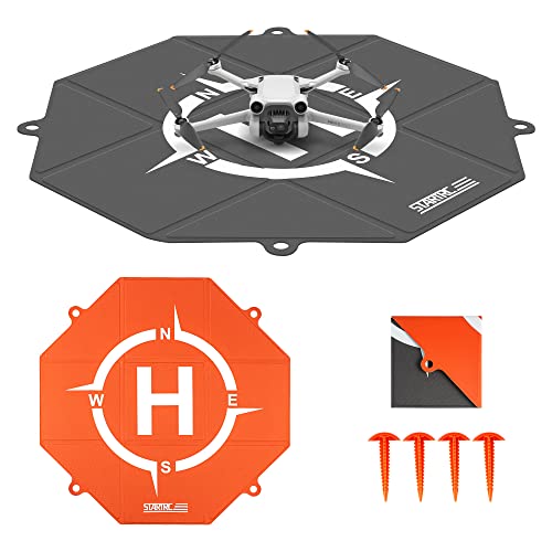 STARTRC Drone Landing Pad, Double-Sided Colors Waterproof 20 inch Helipad for DJI Mini 4 Pro/Avata 2/Air 3/Mini 2 SE/Mini 3 Pro/Mavic Air 2S/Avata/RC Drone Accessories