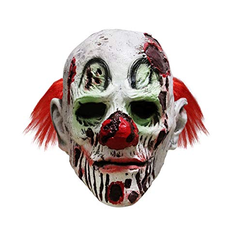 longpo Halloween Scary Evil Clown Mask Horror Face Zombie Costume