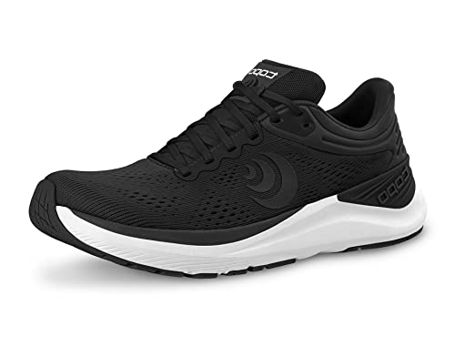 Topo Athletic Men's Ultrafly 4 Comfortable Lightweight 5MM Drop Road Running Shoes, Athletic Shoes for Road Running, Black/White, Size 8.5