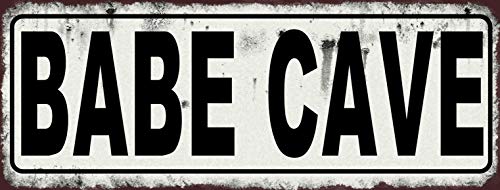 Jacksoney Tin Sign New Aluminum Babe Cave, She Shack, She Shed, Street Sign Metal Sign 12 x 6 Inch