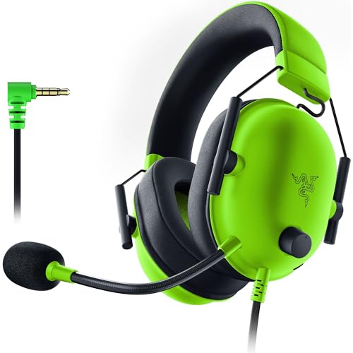 Razer BlackShark V2 X Gaming Headset: 7.1 Surround Sound - 50mm Drivers - Memory Foam Cushion - for PC, PS4, PS5, Switch - 3.5mm Audio Jack - Green