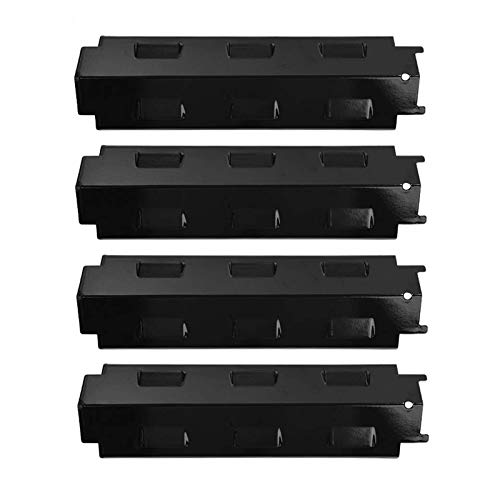 SHINESTAR Gas Grill Replacement Parts for Charbroil, Savor Pro, Thermos, Porcelain Steel Heat Plates, 14 5/8' x 4 1/4', 4-Pack