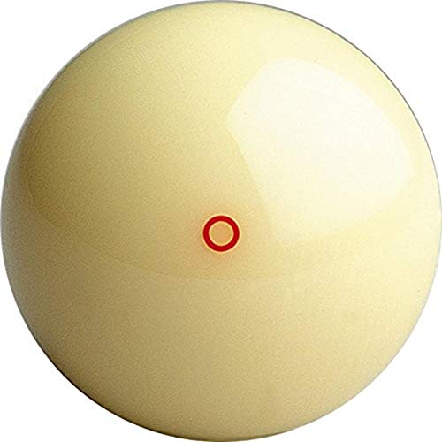 Aramith 2-1/4' Regulation Size Billiard/Pool Ball: Red Circle Champion Cue Ball (Easy Open Packaging)