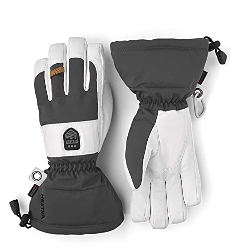 Hestra Power Heater Gauntlet Electric Ski Glove - Grey/White - 6