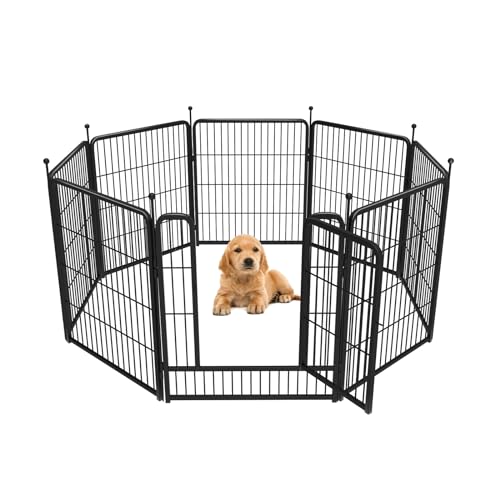 FXW Rollick Dog Playpen Designed for Camping, Yard, 32' Height for Small/Medium Dogs, 8 Panels