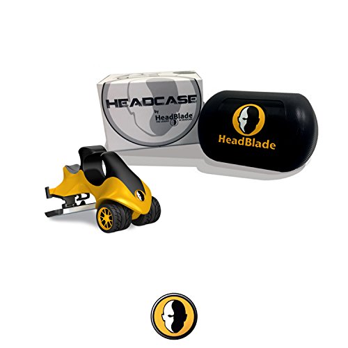 HeadBlade ATX Headshaver with HeadCase - Rigid Body with Multiblade Design and Non Slip Rubber Ring for Easy Reach, Close Shave