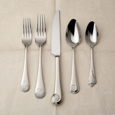 40-pc. Service for 8 'Sea Shells' Stainless Steel Flatware by Reed & Barton