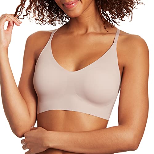 Maidenform womens Pure Comfort V-neck Pullover Lace Back Dm7679 Bra, Evening Blush, Medium US