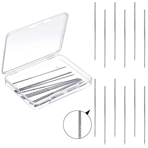 12 Pieces Snag Repair Needle Repair Sewing Tool Repair Woven and Knits Tool Snag Repair Tool Leather Craft Sewing Stitching Needle for Knitted Woven Cloth Garments Drapes (0.03 x 2.36 Inches)