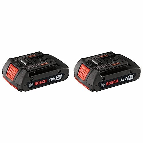 BOSCH BAT612-2PK 18V Lithium-Ion 2 Ah Standard Power Batteries, 2-Pack