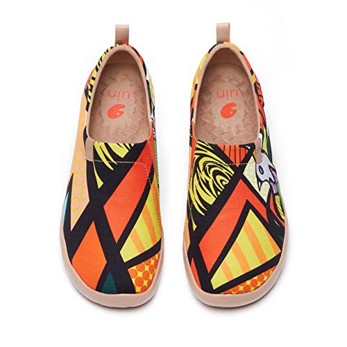 UIN Men's Walking Travel Shoes Slip On Canvas Casual Loafers Lightweight Comfort Fashion Sneaker Play Ace (10.5)