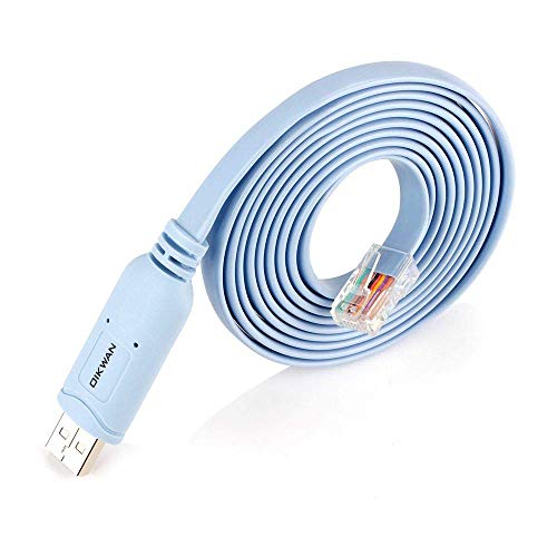 OIKWAN USB Console Cable, USB to RJ45 Console Cable for Cisco Routers/AP Router/Switch/Windows 7, 8 (1.8m, Blue)