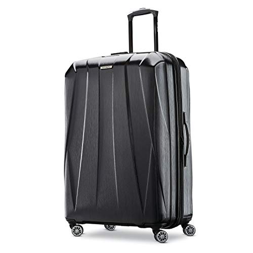 Samsonite Centric 2 Hardside Expandable Luggage with Spinners, Black, Checked-Large 28-Inch