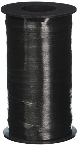 Berwick 3/16' Wide Splendorette Uncrimped Curling Ribbon for Gift Wrapping and Hair Bows, 500-Yard Spool, Black