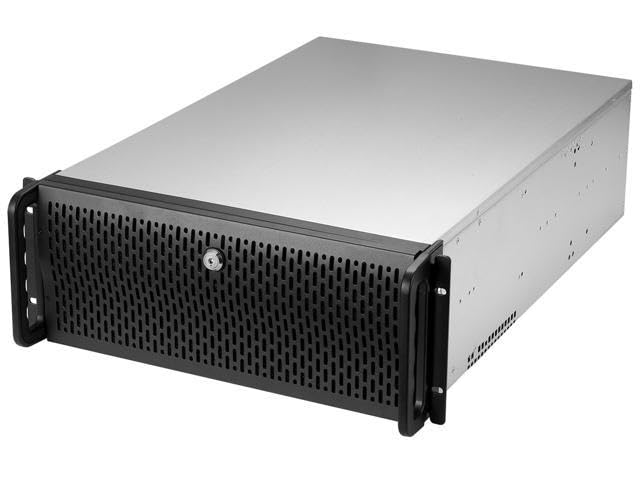 Rosewill RSV-L4600U 4U Server Chassis Rackmount Case | 15 3.5' HDD & 5 2.5” SSD Bays | E-ATX Compatible | 3 120mm Fans, 2 Rear 80mm Fans | Support 360mm AIO Liquid Cooler | USB 3.0 | Silver/Black