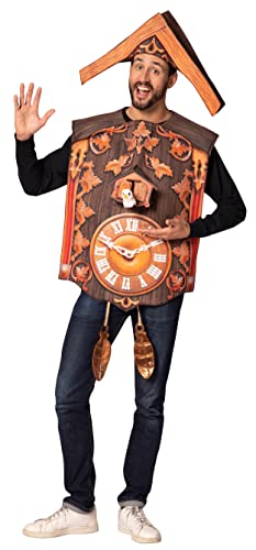 Rasta Imposta Coo Coo Clock Costume Cuckoo Alarm Clocks Grandfather Timepieces Chronometers Dress Up Cosplay Party Costumes, Adult One Size