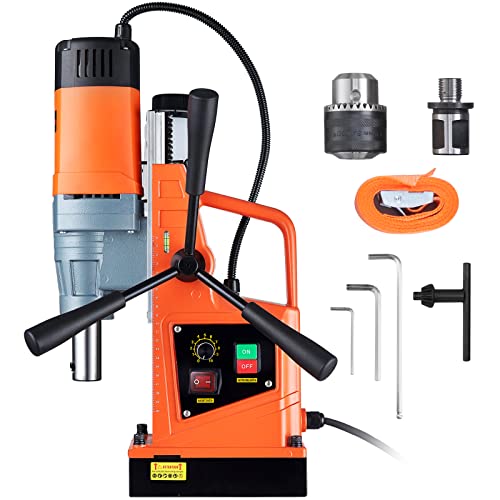 VEVOR Mag Drill Press, 1550W 2' Boring Diameter, 2922lbf Power Magnetic Drill, 500 PRM, 10-Speed, Electric Drilling Machine for Metal Surface, Industrial and Home Improvement