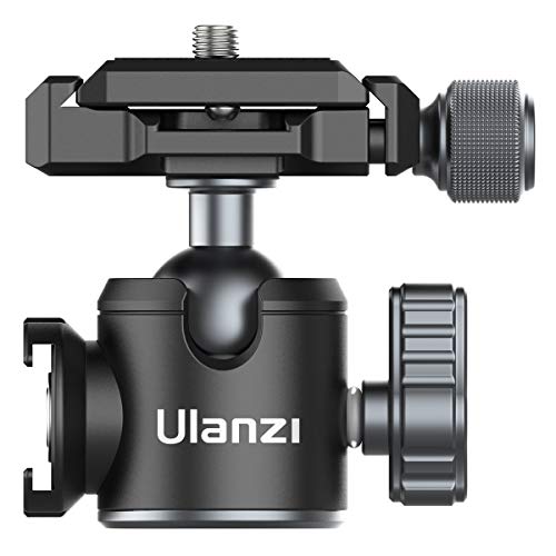 Tripod Ball Head ULANZI U-80L Camera Quick Release Metal Ball Head Camera Mount Arca Swiss 360° Rotating with Quick Release Plate & Cold Shoe, 22lbs/10kg Load for 1/4' Tripod,Monopod,DSLR,Camera