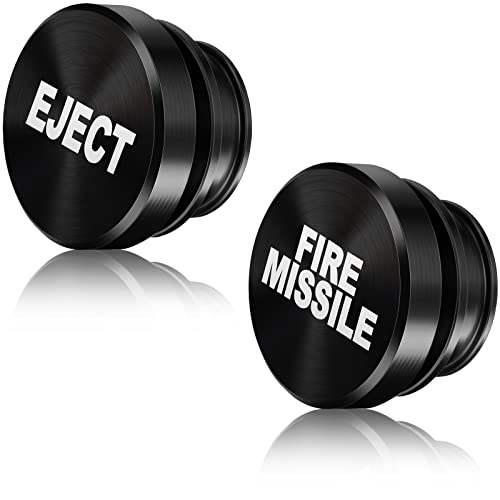 2 Pieces Aluminum Dustproof Plugs Billet Dustproof Plugs 12-Volt Replacement Accessories Anodized Aluminum Car Decorations Compatible with Most Vehicles Autos Cars (Black)