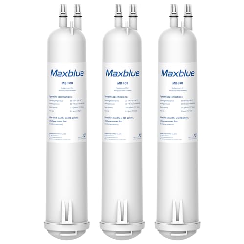 Maxblue MB-F08 Replacement for 4396841, Everydrop Filter 3, EDR3RXD1, 4396710, Kenmore 46-9083, 46-9030, Refrigerator Water Filter, 3 Filters