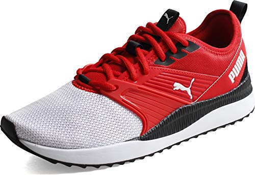 Alexander McQueen by PUMA Black Label mens Cross Trainer,Puma White-High Risk Red-Hot coral-puma Black,10.5 M US