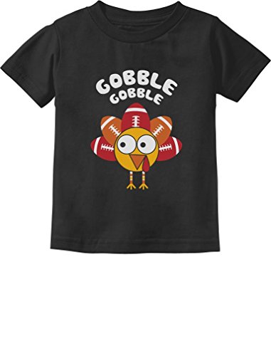 Kids Thanksgiving Shirt Gobble Gobble Turkey Tshirt for Infant & Toddlers 4T Black