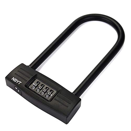 NBYT U Bike Lock - Combination Lock, Resettable, Secure Your Motorcycle, Bicycle or Fence with This Strong Shackle. Also Perfect as an Office Door Lock, Door Long Lock or Gate Combination Lock.