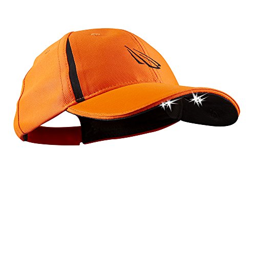 POWERCAP CAMO & Blaze LED Hat 25/10 Ultra-Bright Hands Free Lighted Battery Powered Headlamp – Structured, Blaze Orange