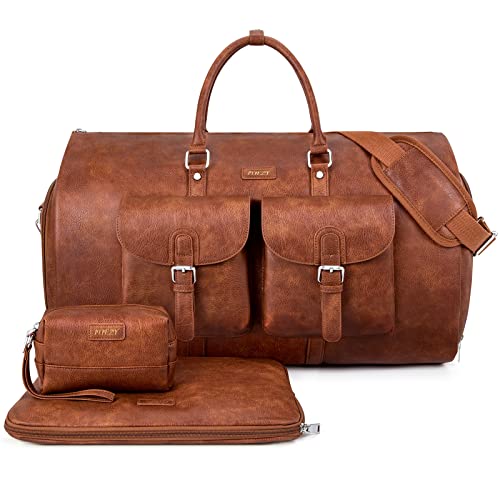Garment Bag for Travel, Convertible Carry on Garment Duffel Bag for Men 3Pcs Weekender Bag 2 in 1 Hanging Suitcase Suit Bag