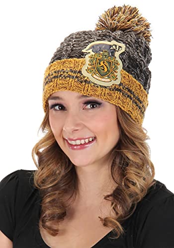 elope Hufflepuff Heathered Pom Beanie Standard