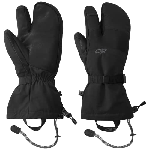 Outdoor Research Men's Highcamp 3-Finger Gloves, Black, Medium