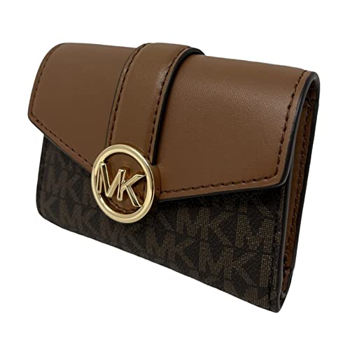 Michael Kors Carmen Women's Medium Bifold Wallet Flap Brown Signature Logo