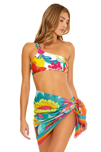 Trina Turk Women's Standard Fontaine Pareo Beach Wrap-Bathing Suit Cover Ups, Multi, One Size